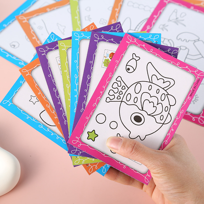 детская бумага для граффити раскраска бумага карточка DIY ручная работа акварельная живопись детский сад граффити игрушка принадлежности для рисования