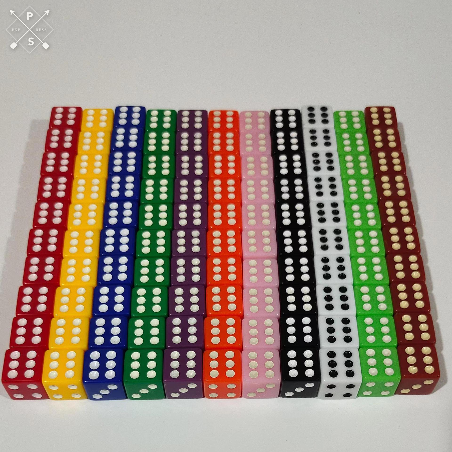 Dege entertainment supplies direct 16mm right angle solid color dice color sieve throw