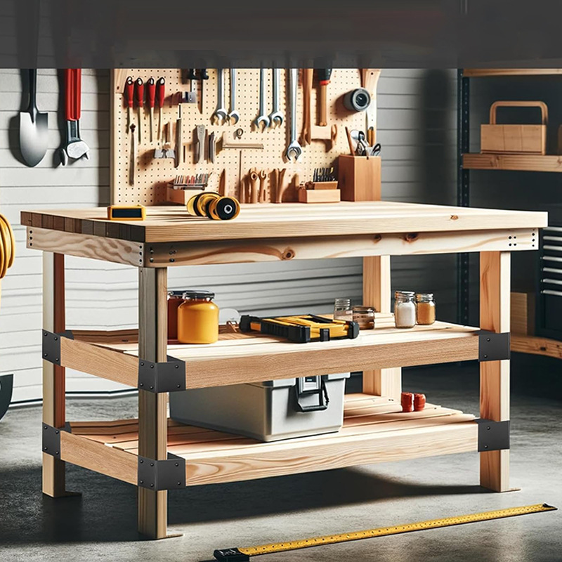 Cross-border e-commerce workbench corner bracket 8-piece workbench kit for workbench rack workbench 3-way straight