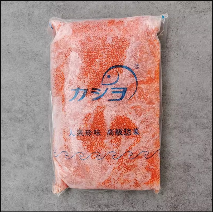 Large Red Crab Roe Bursting Feeling Flying Fish Roe Ready-To-Eat Red Crab Roe Red Fish Roe Sushi Sashimi Material 1Kg/Box