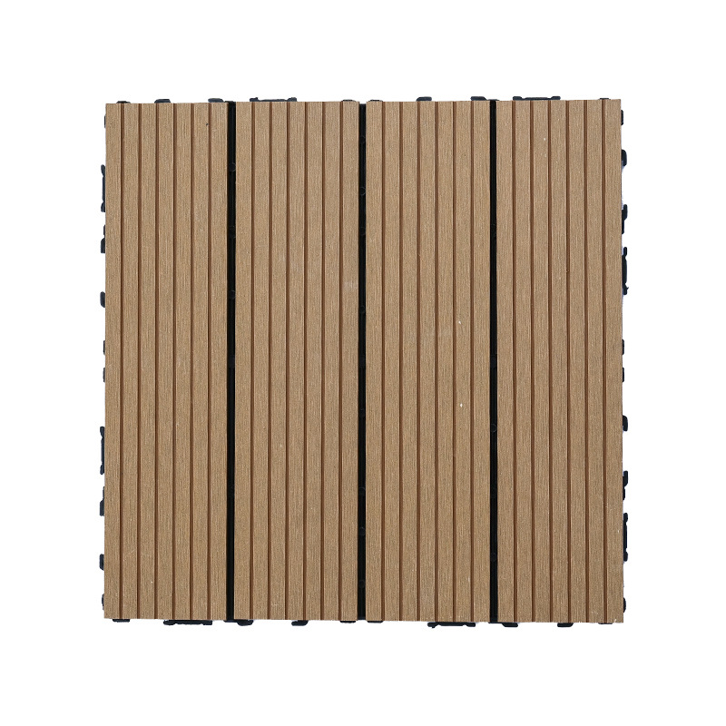Plastic Wood Flooring for Outdoor Courtyard Self-Laying Terrace Snap Splicing Renovation Anti-Corrosion Wood Outdoor Balcony Free of Keel Flooring