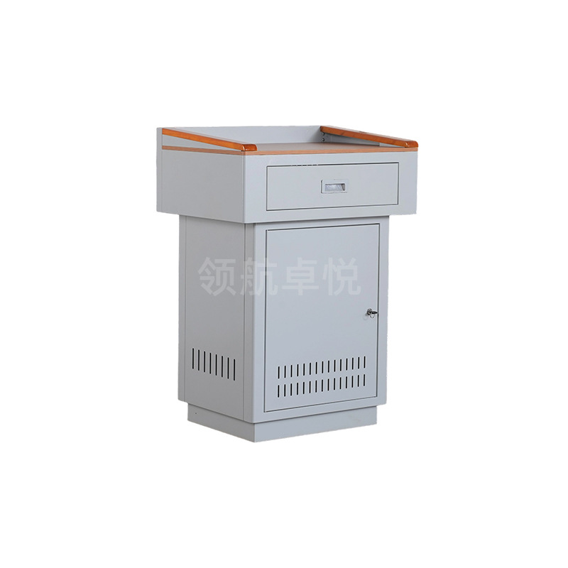 Steel Mobile Podium for Teachers, Classroom, School, Multifunctional Central Control Lectern with Universal Wheel Design