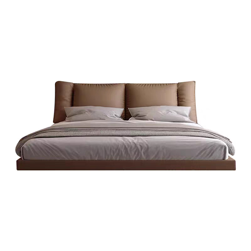 Nachu Italian Minimal Suspension Leather Bed 1.8 m Master Bedroom Large Double Bed Silent Suspension Bed