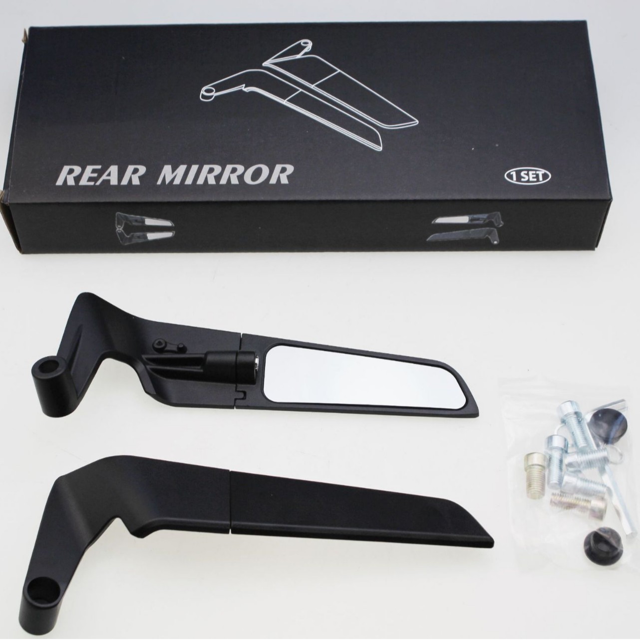 Motorcycle Modification Accessories Rearview Mirror Universal Reversing Mirror Adjustable Angle Invisible Wing Mirror Aluminum Alloy Reflector