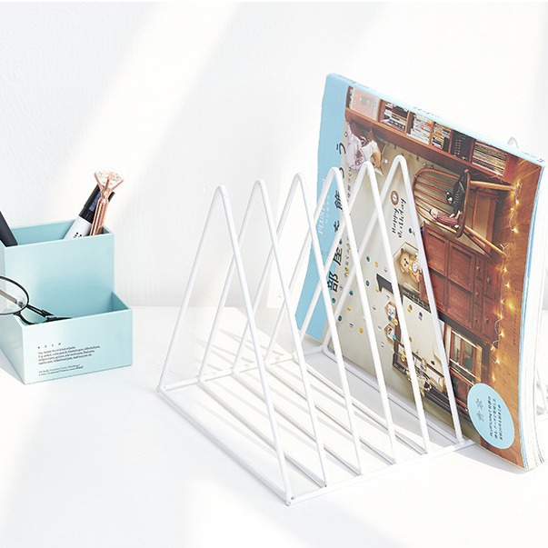 Desk Iron Triangle Book stand organizing file bookshelf student desk book stand desk book stand book holder book