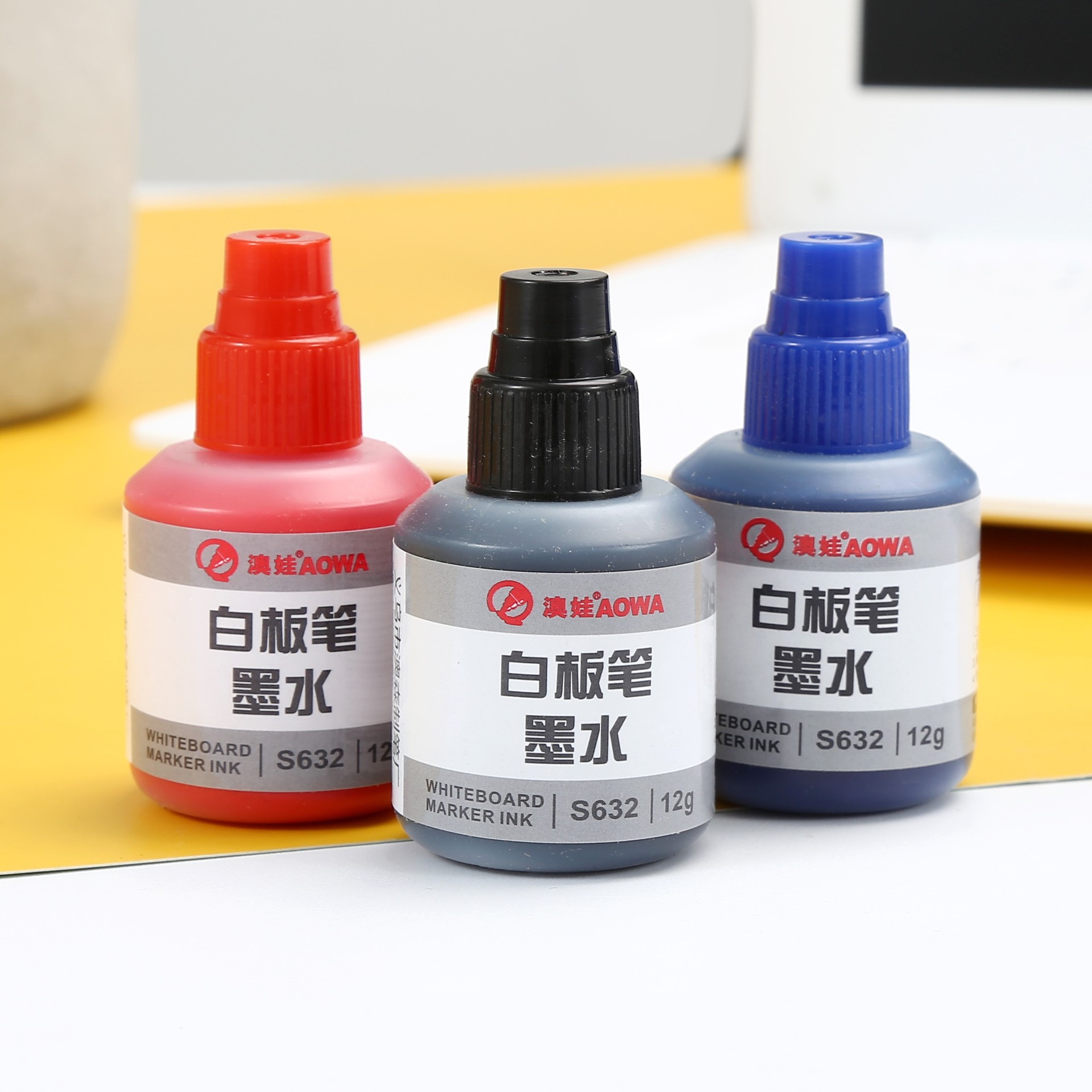 Factory spot wholesale 12G Aowa whiteboard pen ink color marker pen filling water marker pen supplement liquid