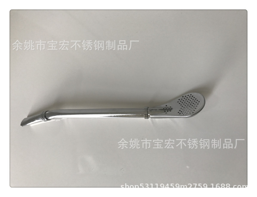 304 Stainless Steel Straw Spoon Beverage Straw Spoon Stirring Stick Coffee Cup Straw Spoon Source Factory Quality Assurance