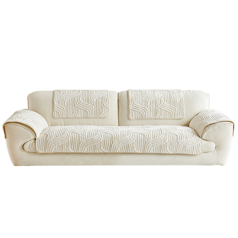 Cross-Border Exclusive Cream-Style Plush Velvet Sofa Cushion 2025 New Autumn and Winter Plush Thickened Seat Cushion Non-Slip Cover Cloth Towel
