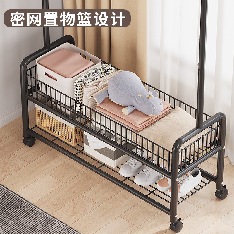 Simple Wardrobe Floor-Standing Clothes Drying Rack Indoor Wardrobe Rental Room Clothes Drying Balcony Coat Rack Home Bedroom Shelf