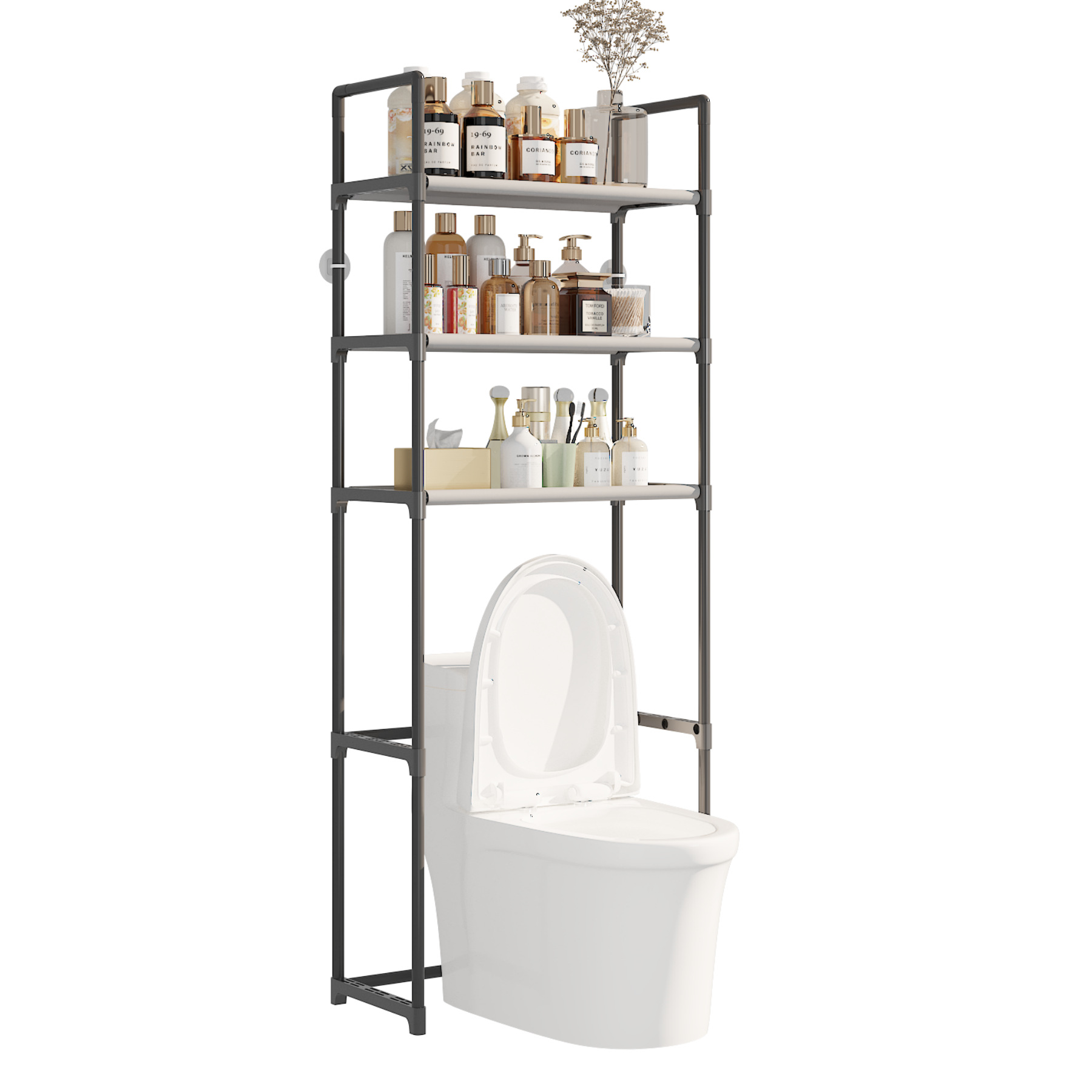 Washing Machine Shelf Above Toilet Toilet Hand Washing Toilet Bathroom Floor-Standing Punch-Free Storage Rack Wholesale