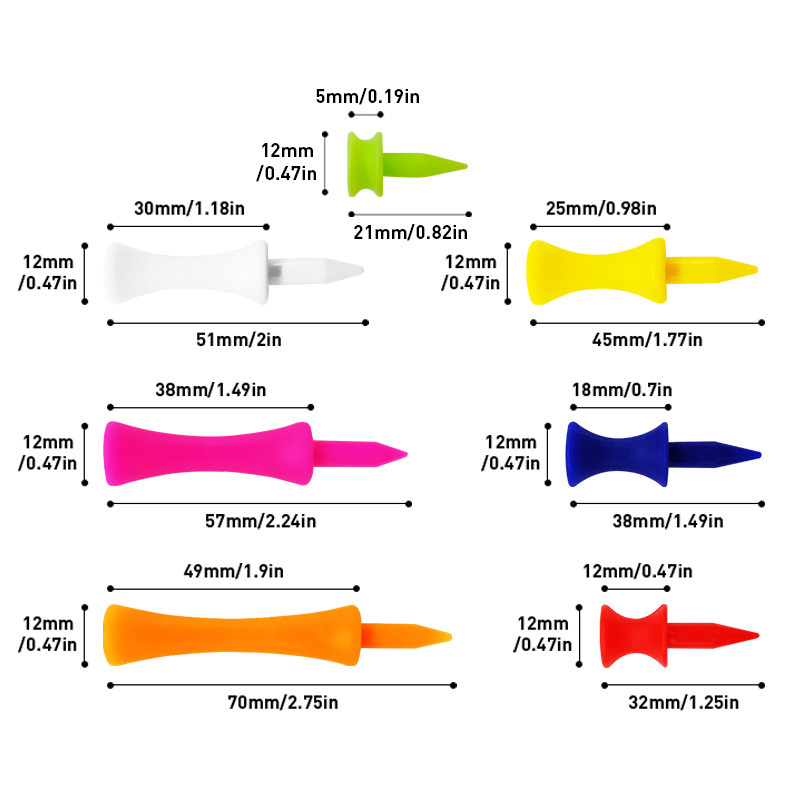 Golf Tee Golf Limit Spikes Colorfulful Plastic Tee Golf Wheel Tee Accessories in Stock