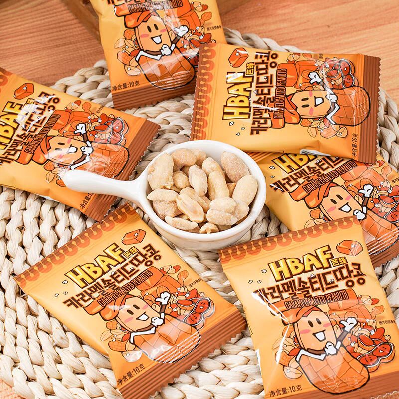 Wedding Bapeng Honey Butter Almond/Peanut Net Red Almond South Korea Imported Snack Nuts 10g