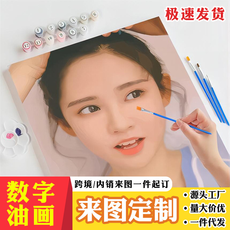 DIY цифровая масляная живопись фото в карту индивидуальная алмазная живопись частная DIY раскраска фабричная декорация для гостиной