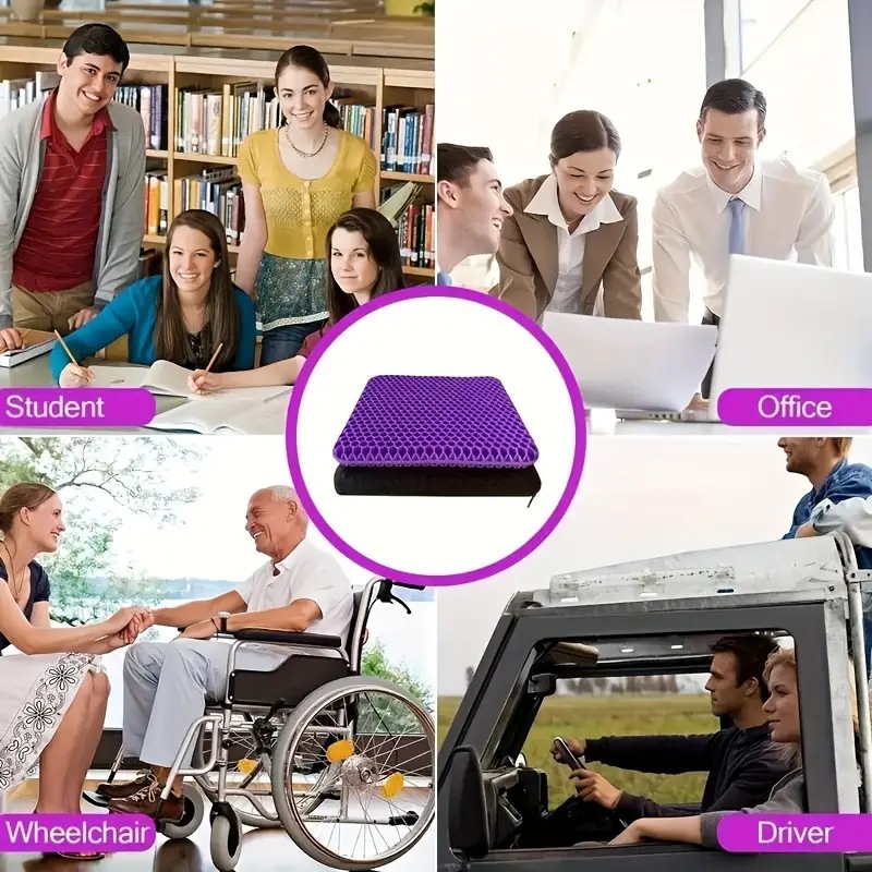 Foreign trade ice pad color gel processing cushion honeycomb color large size car pad silicone cushion factory price hair