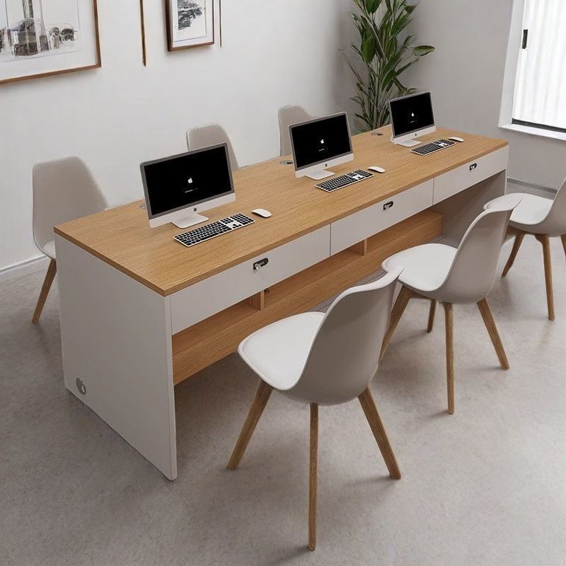Employee Desk Workstation Table Real Estate Agency Desk Computer Desk Human Resources and Finance Staff Desk and Chair Combination Wholesale