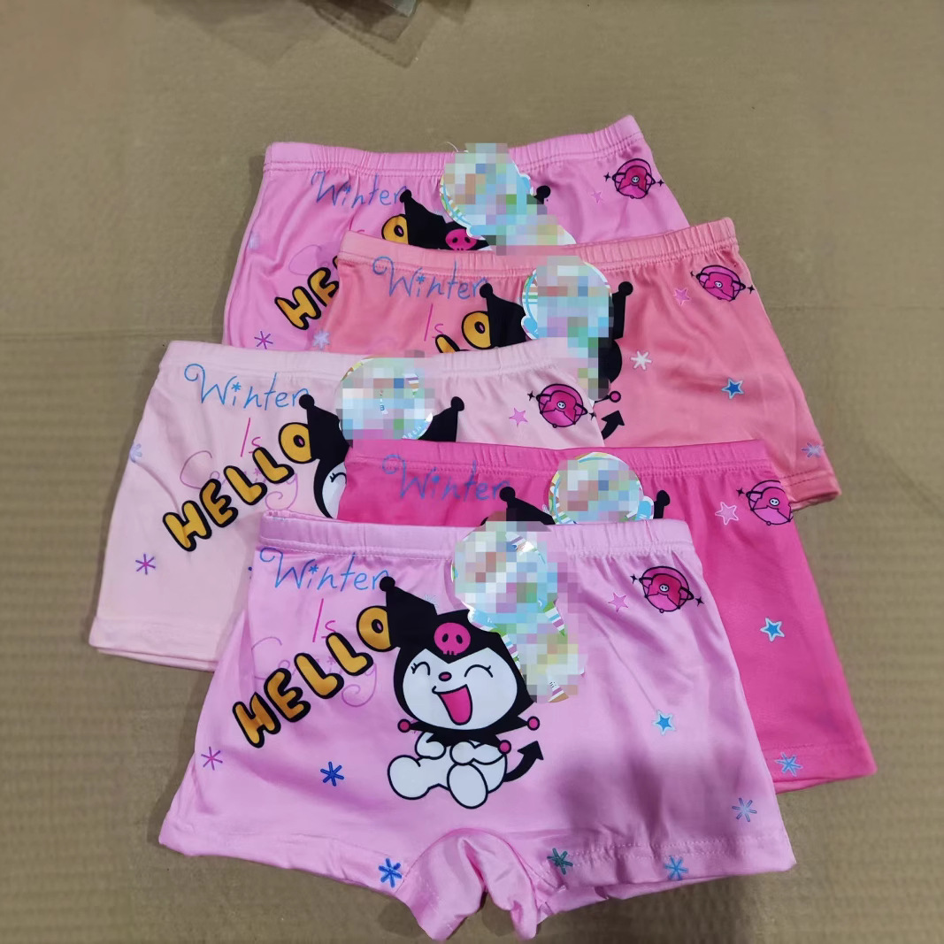 Cute cartoon children's underwear milk silk children's underwear boys boxers girls boxers factory direct sales