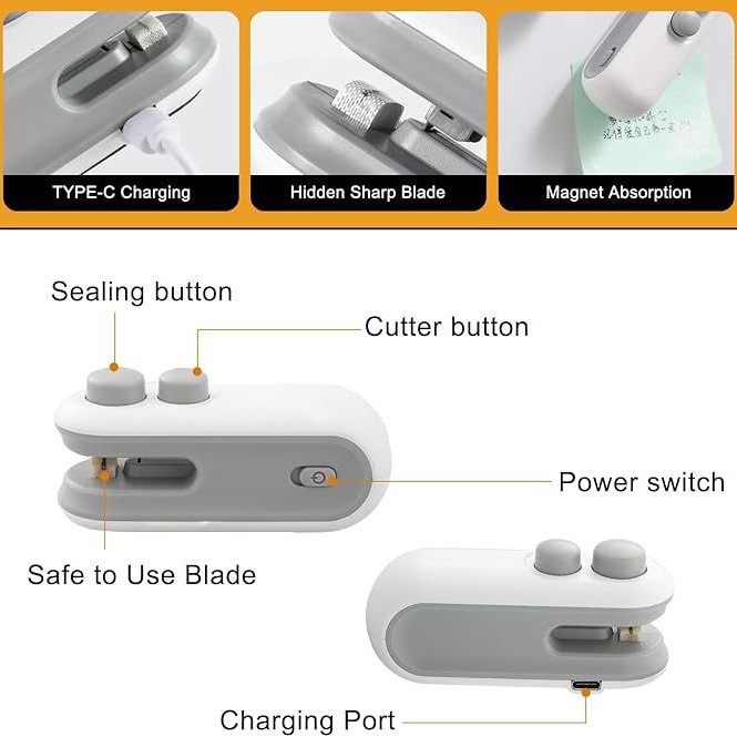 Sealing Machine Household Small Mini Sealing Machine Plastic Sealing Machine Sealing Clip Sealing Clip Sealing Artifact Snack Sealer