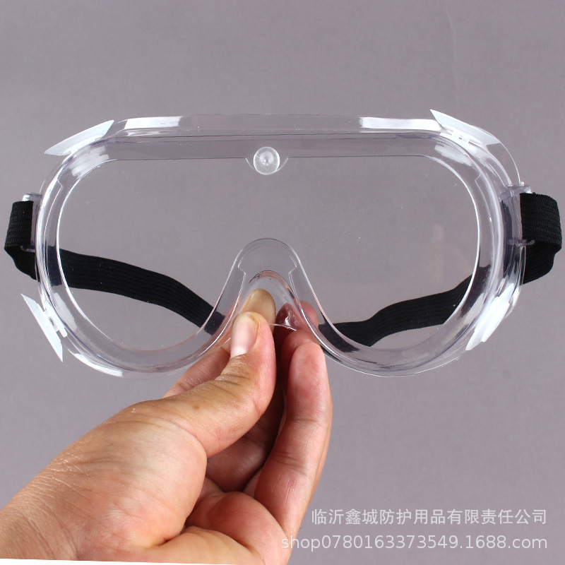 PC hanging card four beads large goggles dustproof anti-fog wear myopia goggles drifting children adult water playing protective glasses