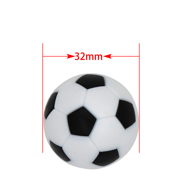 Table football accessories desktop football 32mm foosball black and white plastic football diameter source manufacturer