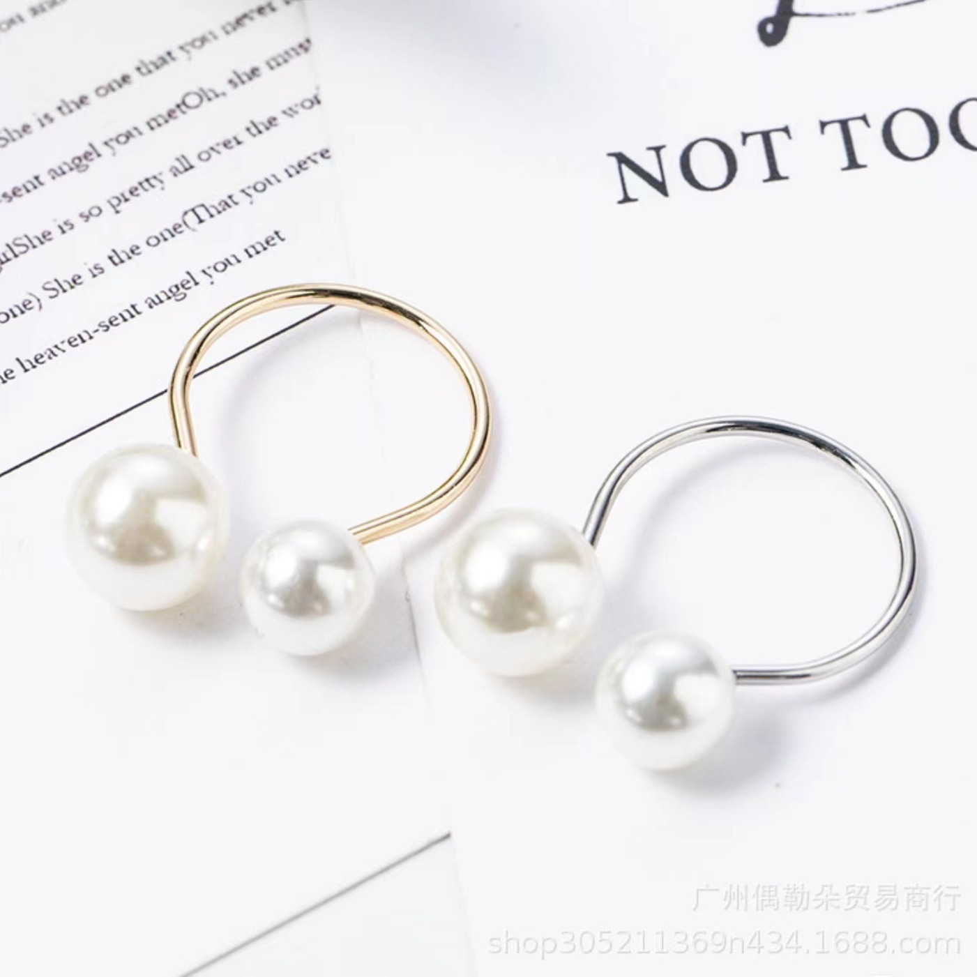 Cross-Border Creative Size Pearls European and American Hotel Napkin Ring Napkin Ring Napkin Buckle Wedding Table Wholesale