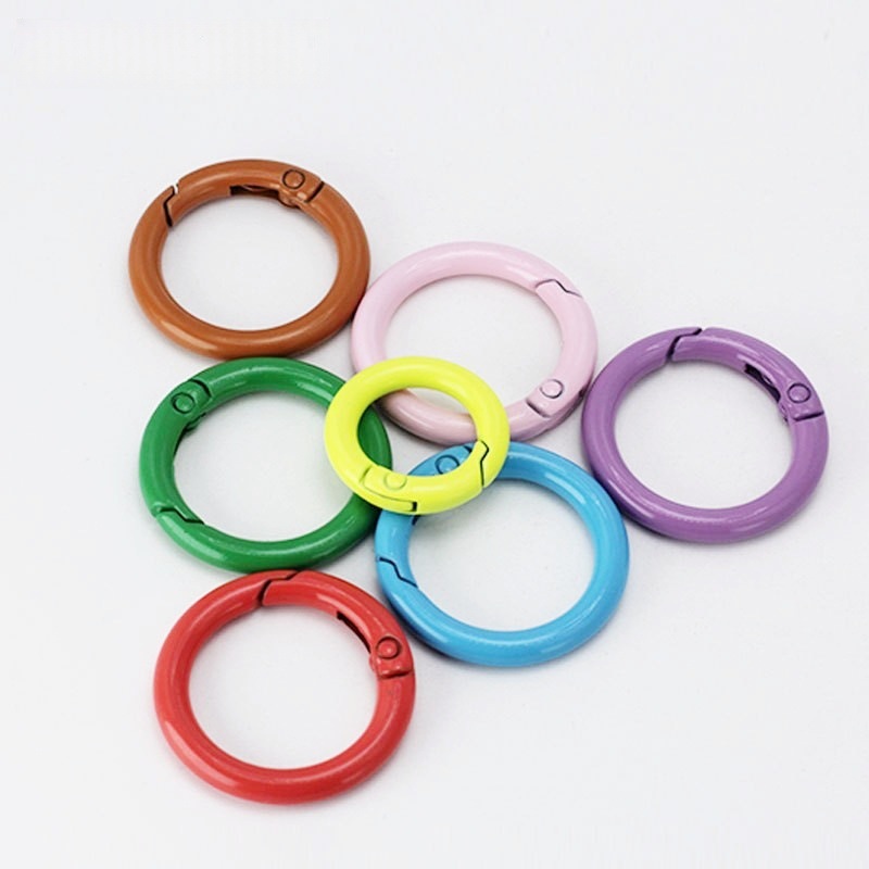 Цветные пружинные кольца из цинкового сплава, ручная работа, оптовая продажа