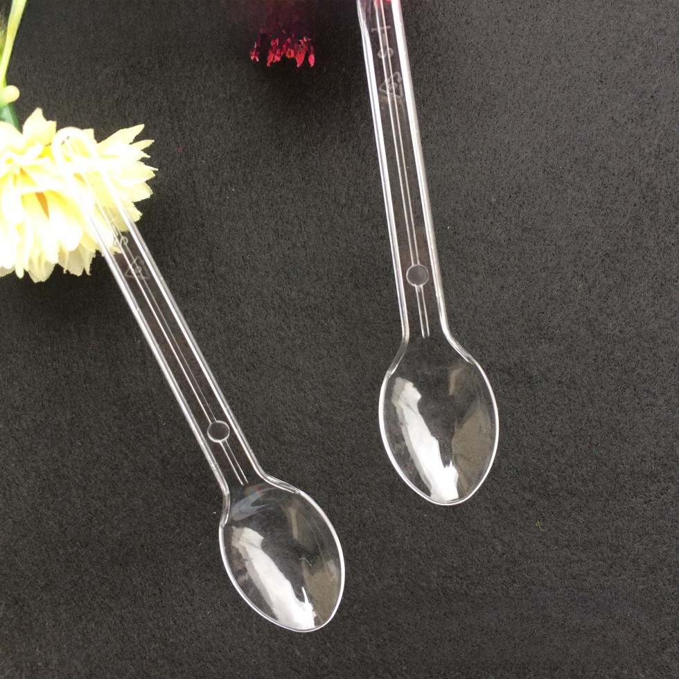 Disposable tableware plastic small spoon independent packaging yogurt cake spoon ice cream dessert spoon a generation