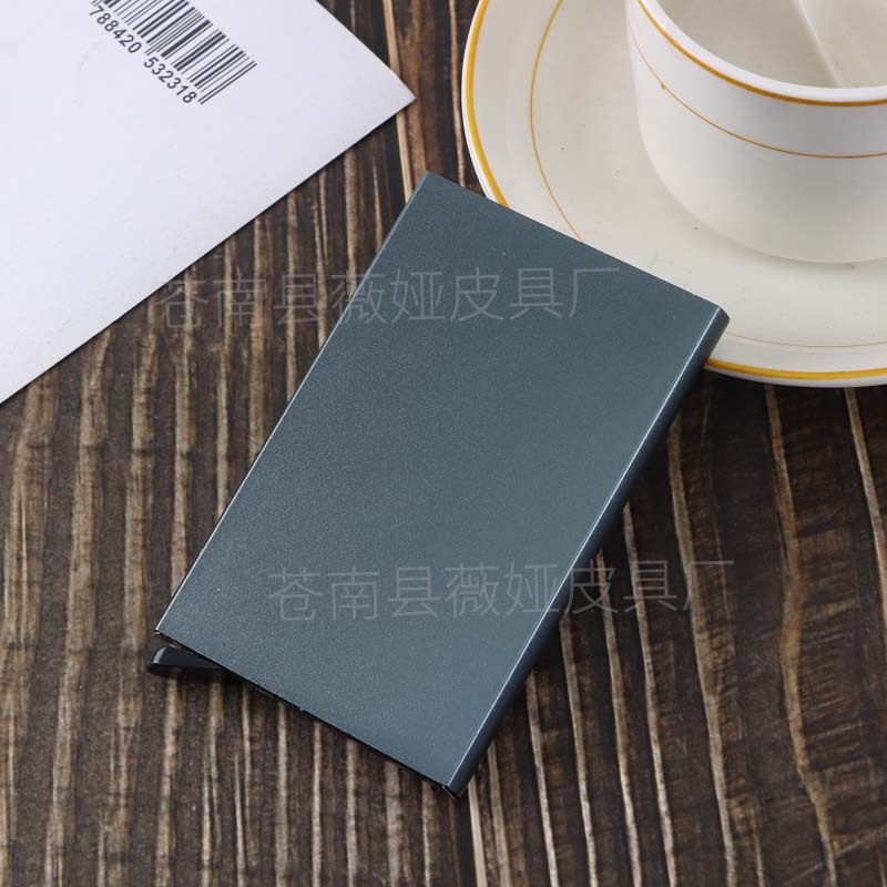 Spot Rfid Card Box Credit Card Membership Card Automatically Pops up Anti-Theft and Anti-Magnetic Creative Metal Card Box Custom Wholesale
