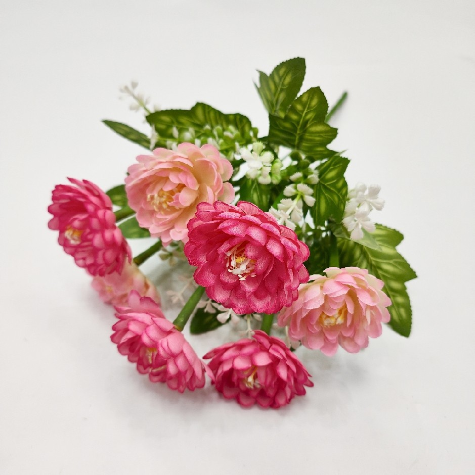 7 fork saussurea lotus flower Amazon artificial flower plastic flower suffocation interior and exterior decoration ornaments manufacturers direct approval