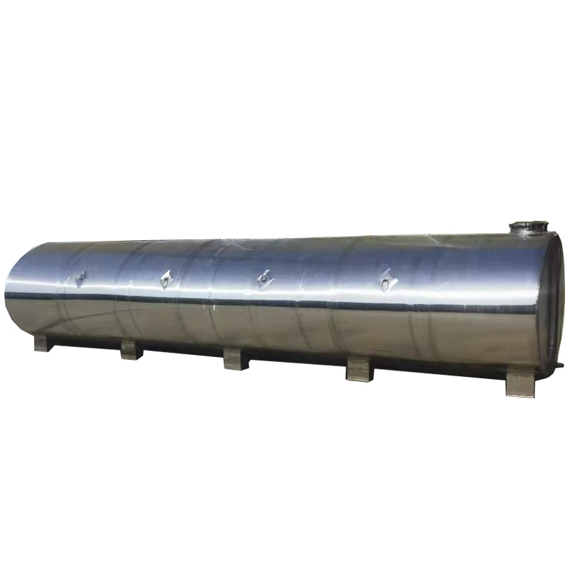 Yellow Wine and Liquor Storage Tank Horizontal Stainless Steel Heating Transport Tank Chemical Material Storage Tank Oval