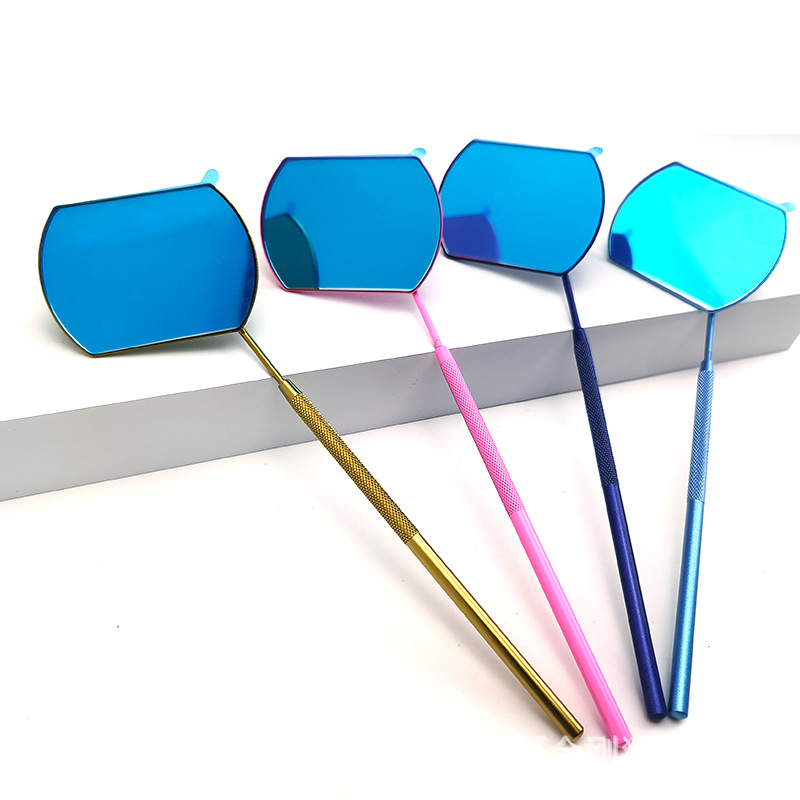 Cross-border e-commerce beauty makeup stainless steel anti-fog grafting eyelash mirror beauty auxiliary eyelash beauty tool eyebrow clip mirror