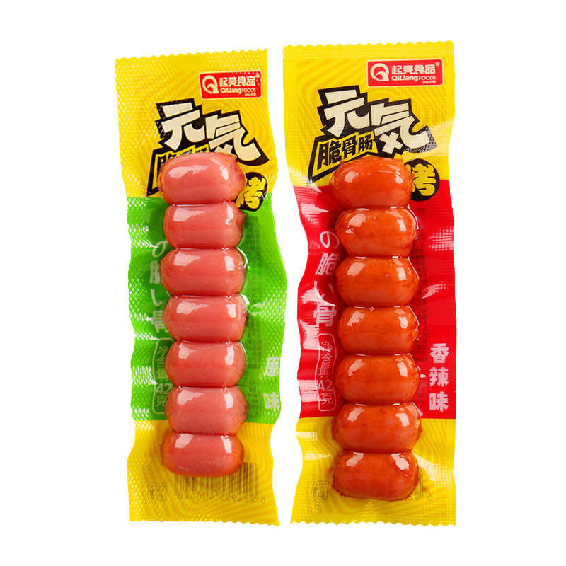Brightening a crisp bone sausage meat jujube sausage crab flavor stick sausage original flavor Orleans instant Roast Sausage Ham instant noodles partner