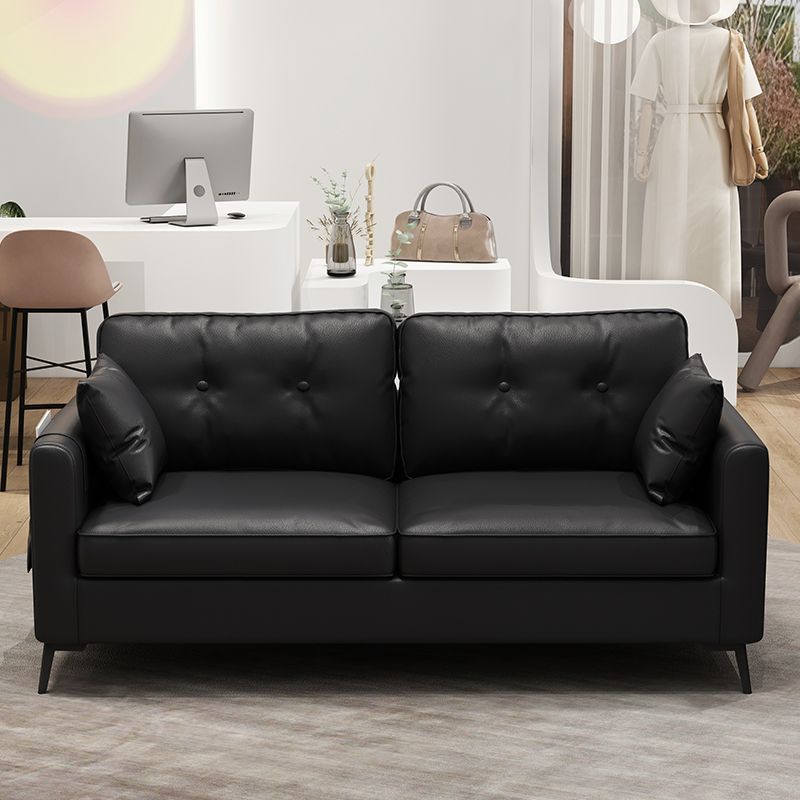 Leather Art Sofa Sofa Living Room Small Apartment Simple Office Business Reception Clothing Store Apartment Italian Style