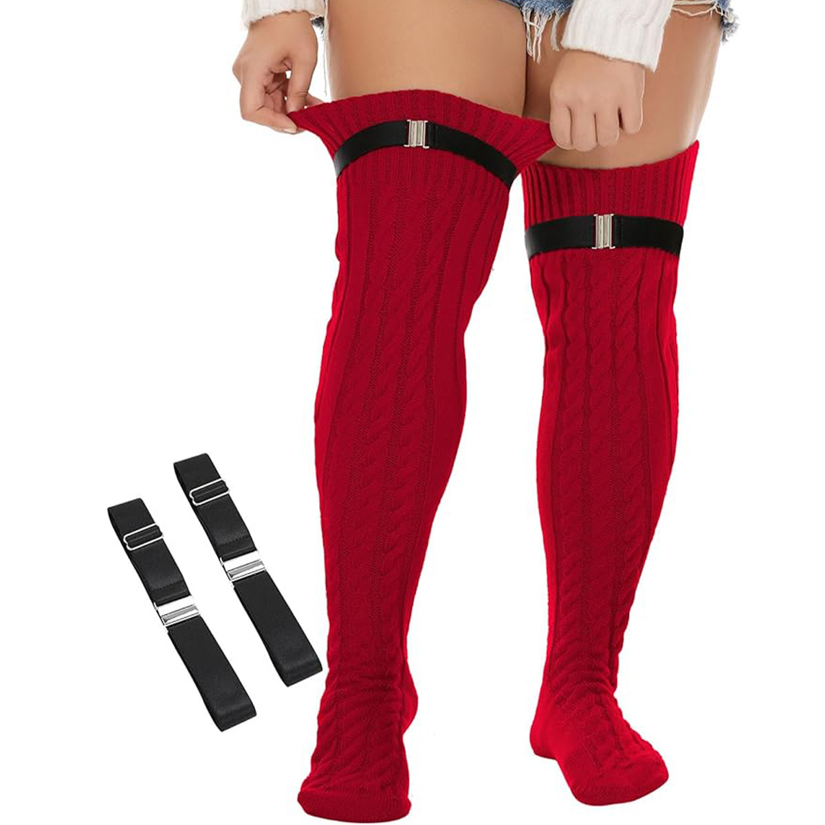 Hot selling women's plus size thigh Garter adjustable high elastic garter