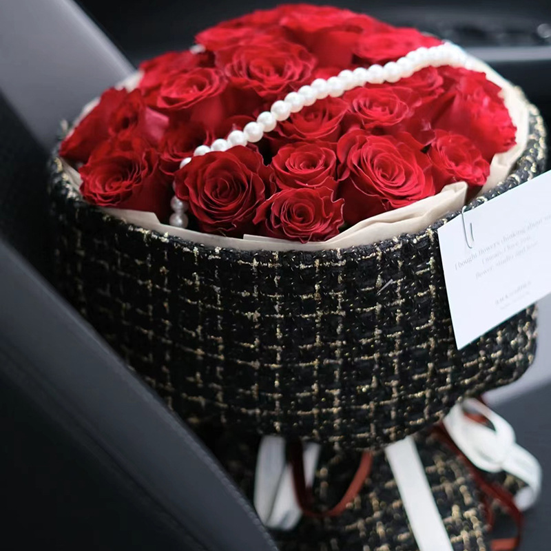 Golden Silk Chanel Style Fabric Floral Cloth Woolen Woolen Woolen Woolen Fabric for Women's Shoes and Hats Luggage