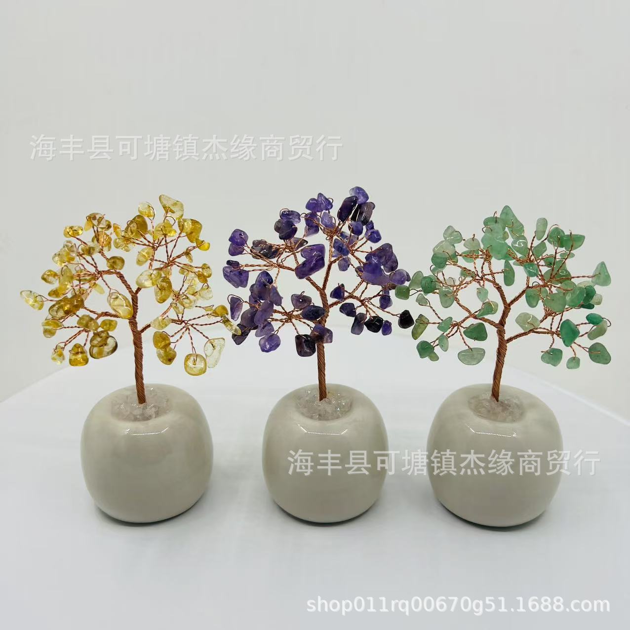 Crystal Tree Ornaments Office Desktop Fortune Tree Home Decoration Housewarming Gift Amethyst Tree