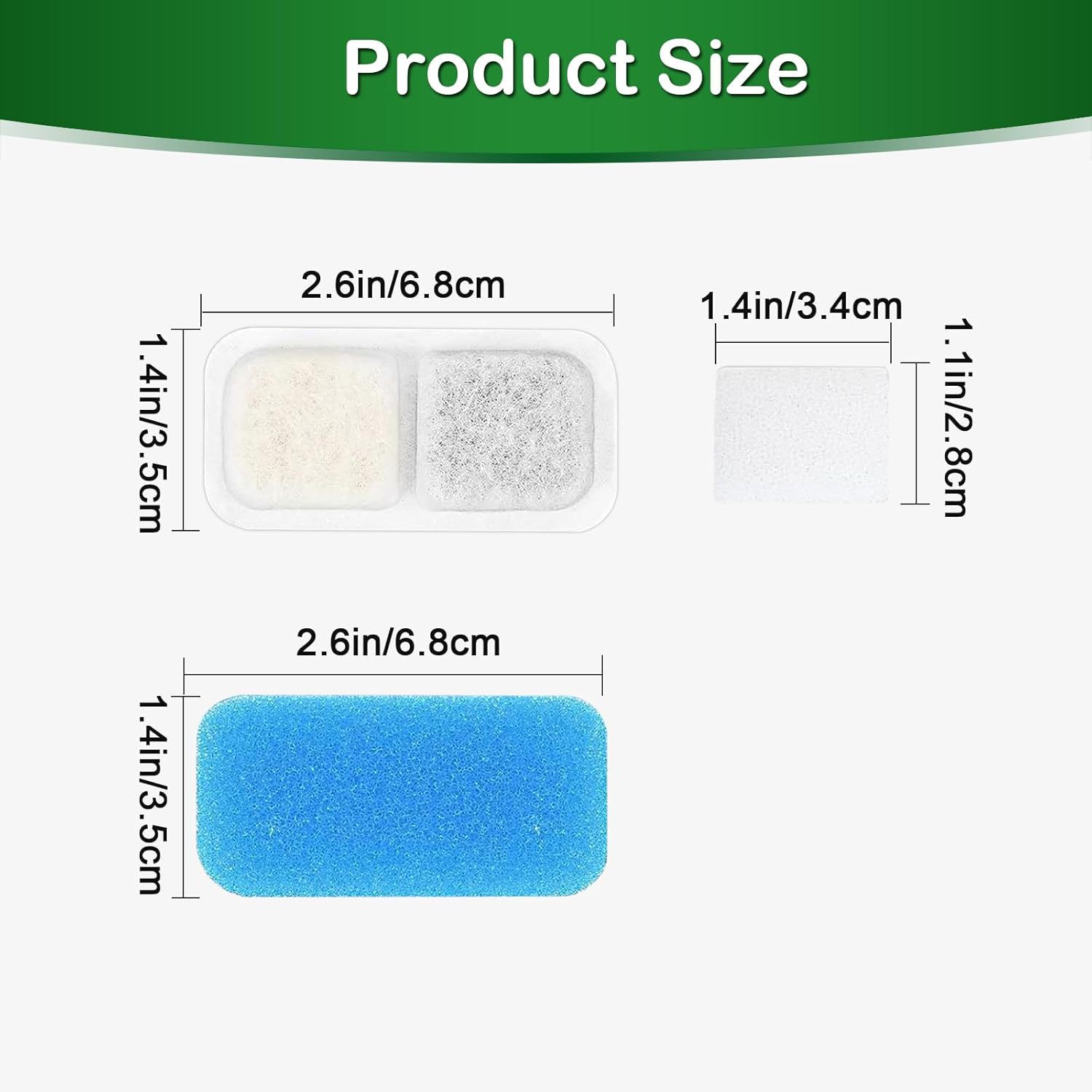 Pet Fountain Drinking Fountain Filter Cotton Replacement Core Cat and Dog Water Feeder Coconut Shell Activated Carbon Filter Cotton Sheet