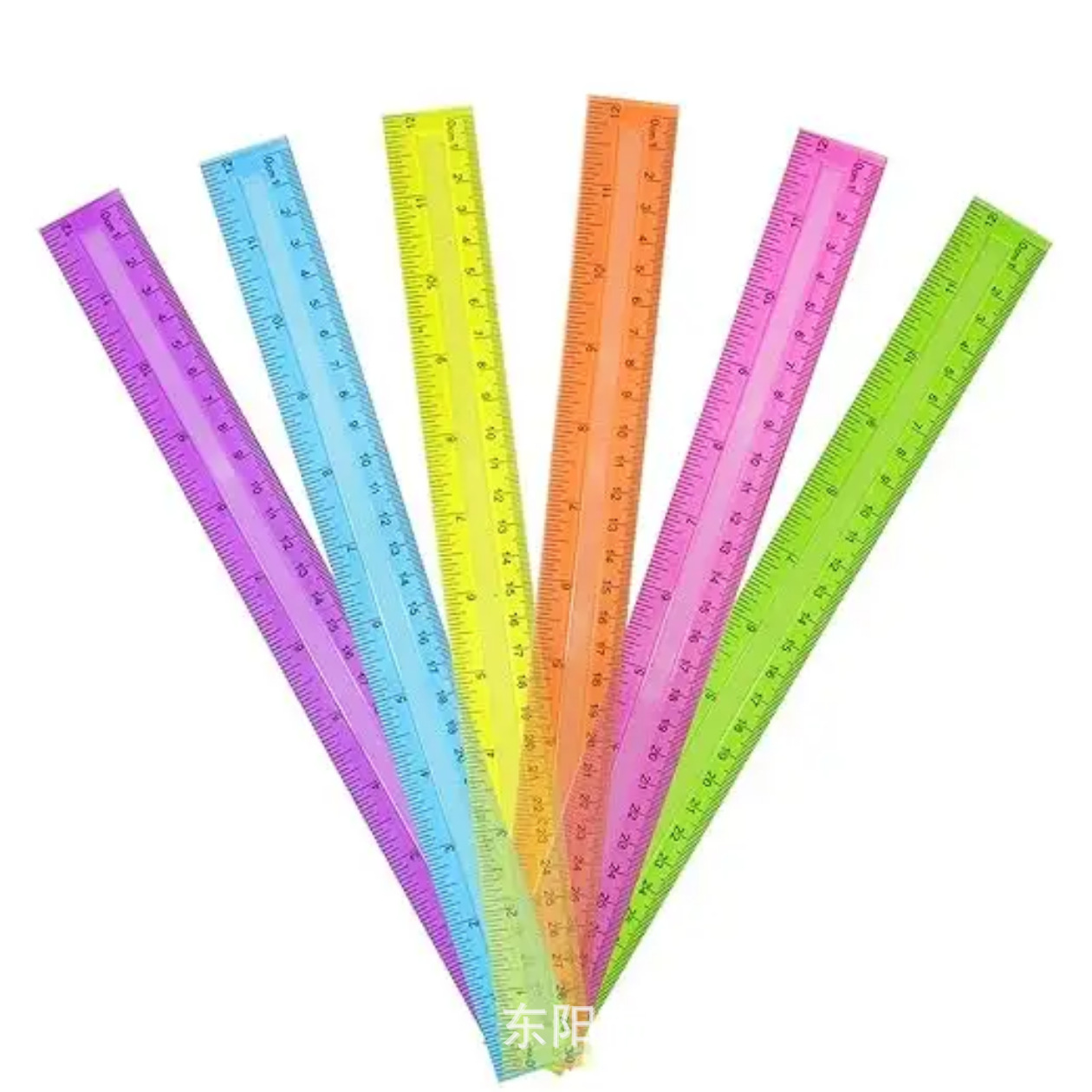 30cm ruler groove plastic ruler color transparent ruler plastic ruler 30cm color ruler