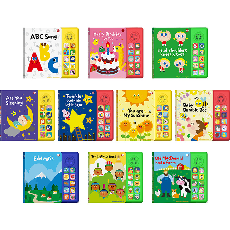 Mixiang World Classic 100 English Children's Songs Voice Book SSS Standard Selected Pure English Picture Books Cross-border Supply