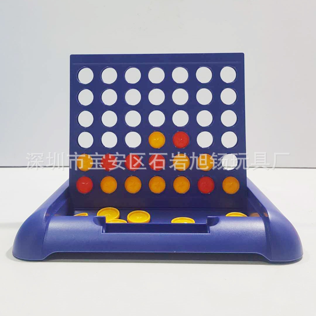 Hot selling tabletop board bingo game three-dimensional four-way chess early education puzzle parent-child interactive four chess toys