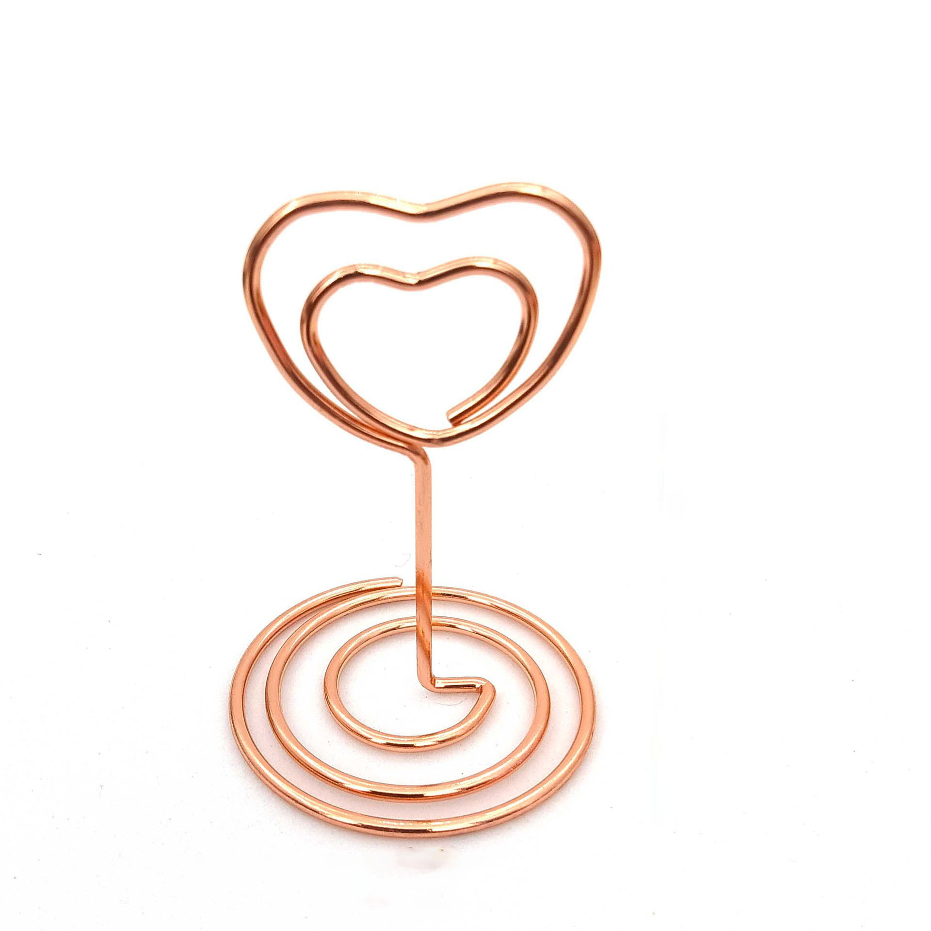 Source Manufacturer Metal Creative Note Holder Electroplated Colorful Heart-Shaped Message Holder Desktop Storage Note Holder