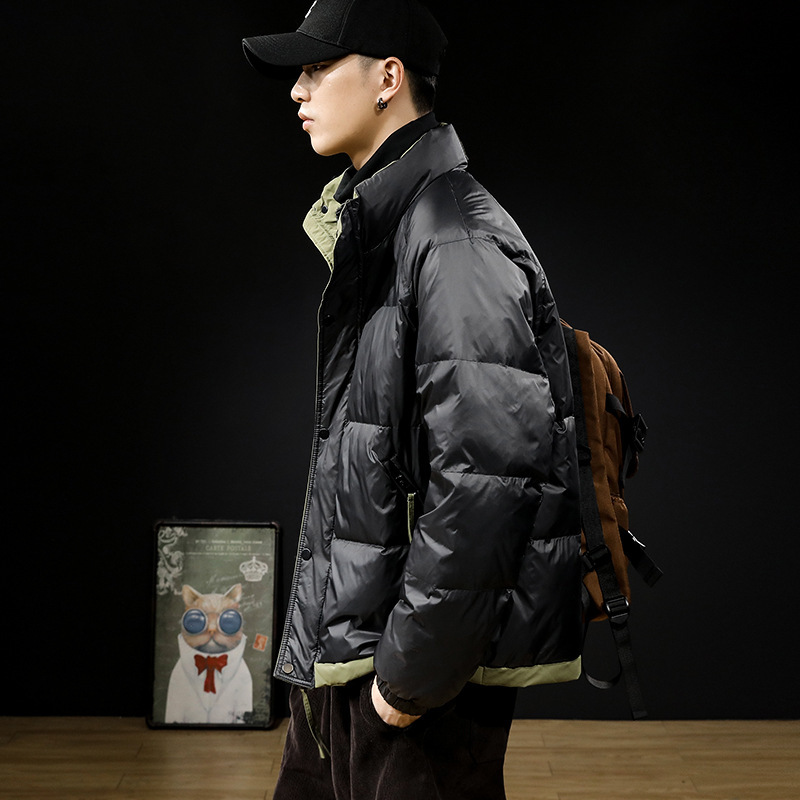 Winter Short down Jacket Men's 2025 New American Fashion Brand Men's Jacket 90 White Duck down Thickeneded Warm Clothes