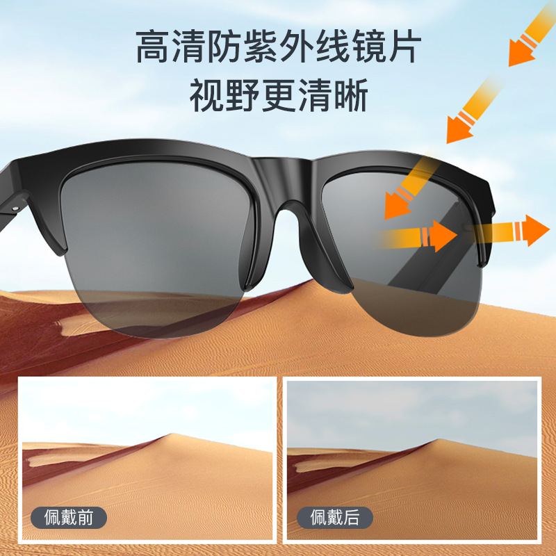 New F06 Cross-Border Smart Bluetooth Glasses Wireless Bluetooth Headset F06 Bluetooth Sun Protection Eye Protection Audio Sunglasses