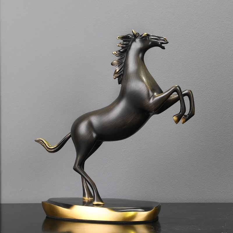 Bronze Horse to Success Leadership Office Ornaments Living Room Wine Cabinet Light Luxury Decorations New Home Moving Gifts
