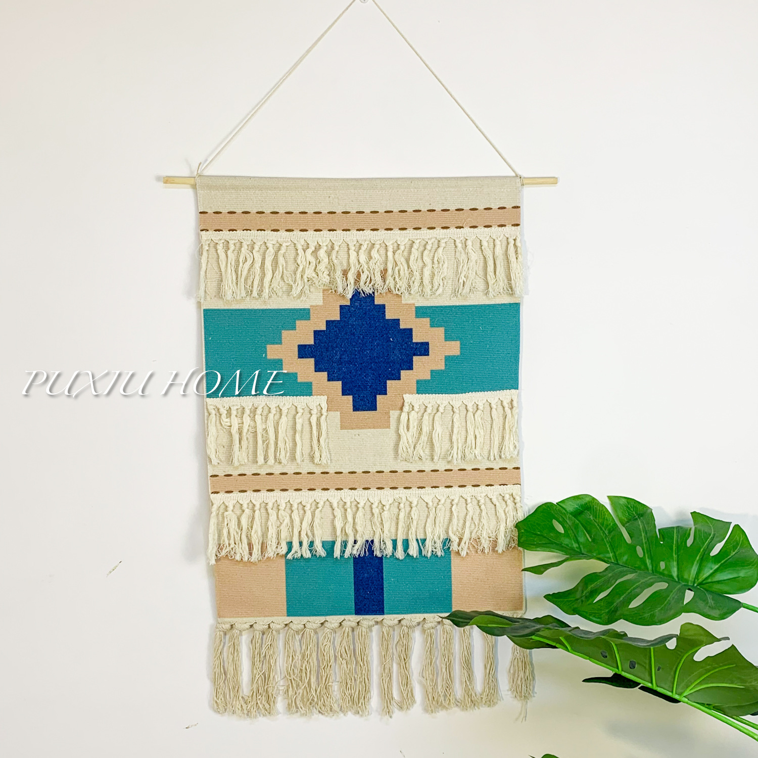 Текстильный настенный декор, прямоугольная подвеска