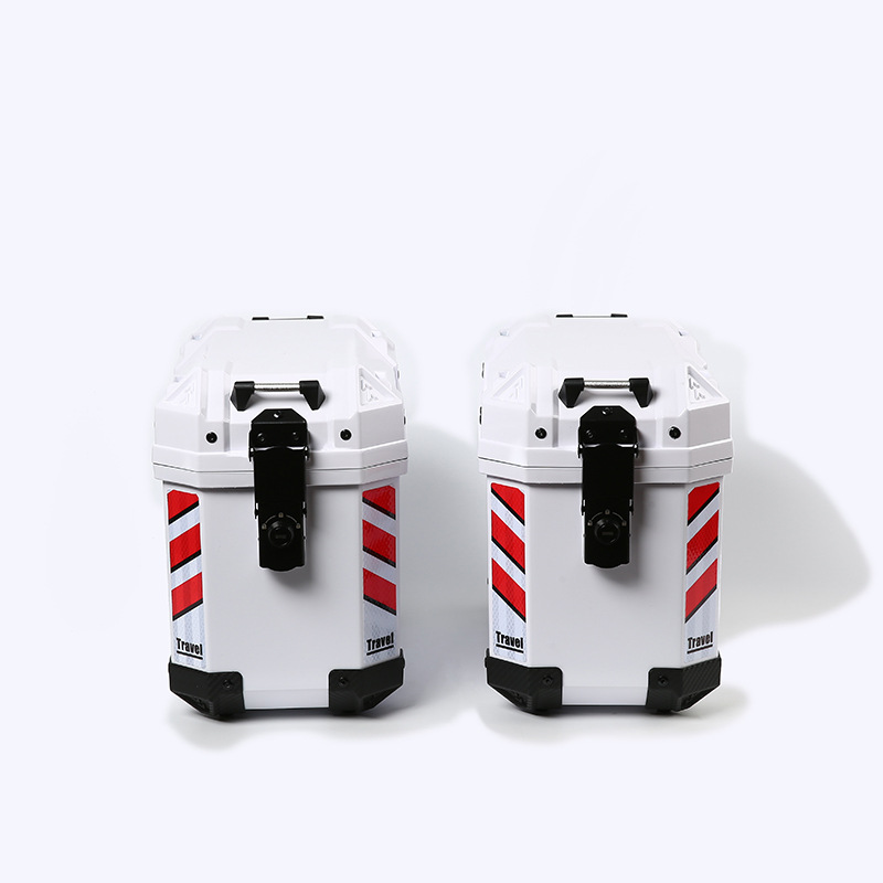 Cross-Border New 30L Motorcycle Side Box with Three Boxes on Both Sides, Large Capacity, Waterproof and Fall-Resistant, Non-Aluminum Alloy Universal Tail Box