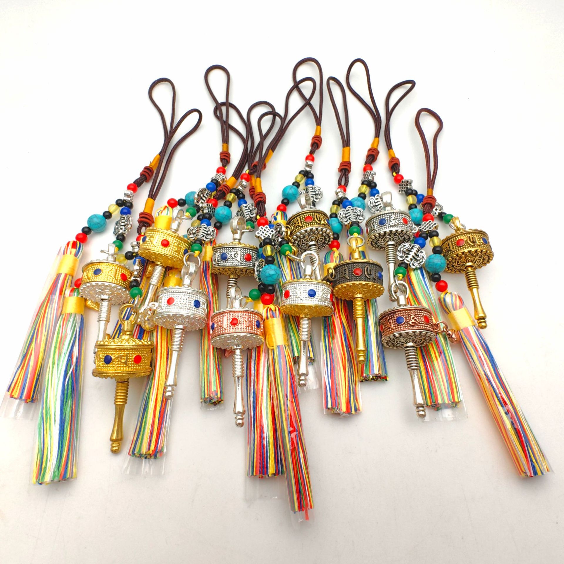 Тибетская Кисть Капающая Масло Шестизначная Мантра Молитвенная Трубка Характерная Этническая Подвеска Сумка Подвеска Аксессуары Оптовая Продажа