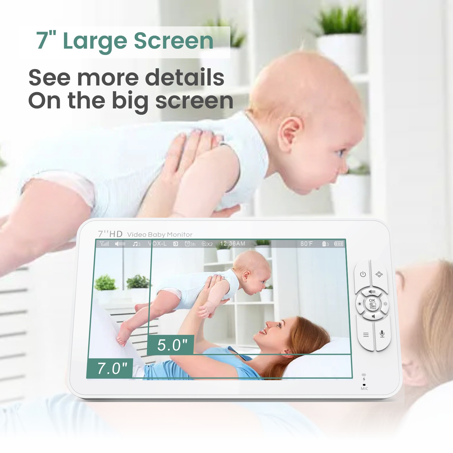 New Private Model 7-Inch 1080P High-Definition Baby Monitor Baby Monitor Baby Monitor Baby Care
