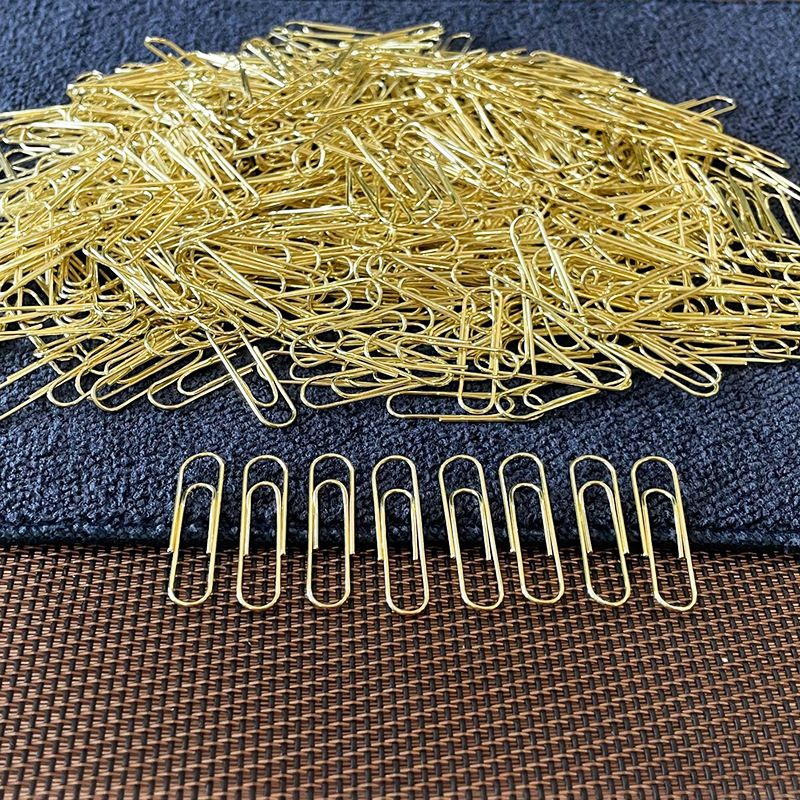 Gold paper clip plating rose gold paper clip folder cross-border for 50mmPET paper clip