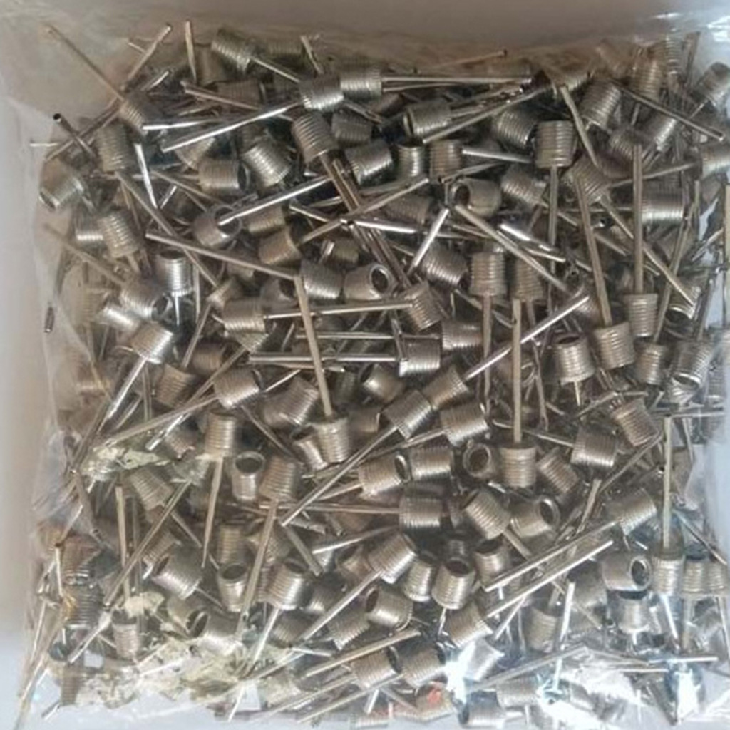 Stainless Steel Ball Inflatable Needle Basketball Mesh Bag Inflatable Football Supplies Inflatable Cylinder Metal Ball Needle Inflatable Needle