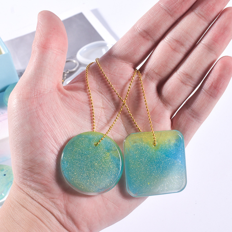 Poppy DIY Heart-Shaped Pendant Heart Round Oval Square Specimen Tag Hanging Glue Silicone Mold